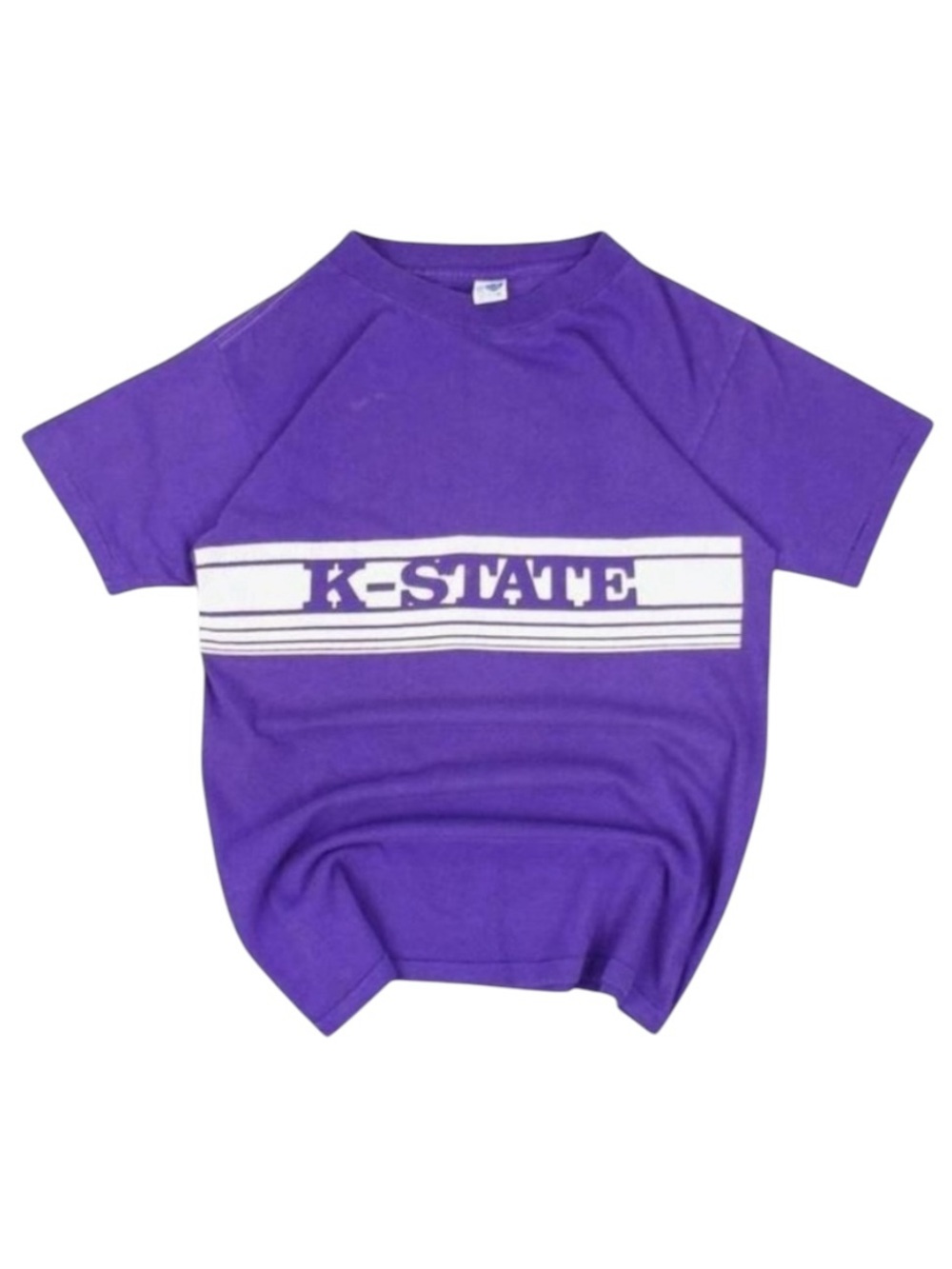 Vintage Kansas State Wildcats T-Shirt USA Single Stitch Purple 80s 90s Medium